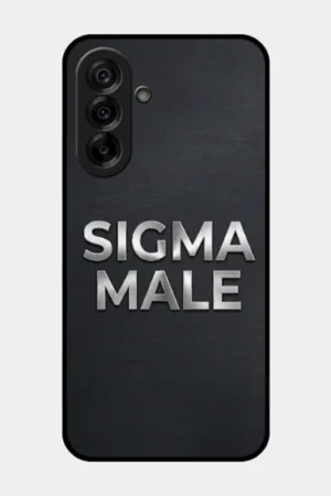 Sigma Male Minimal Black Mobile Back Cover