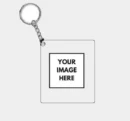 Customized Photo Printed Square Keychain
