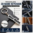 Personalized 3D Name Keychain Pack of 2